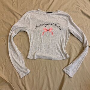 Streetwear Society Gray Ribbed Crop Top